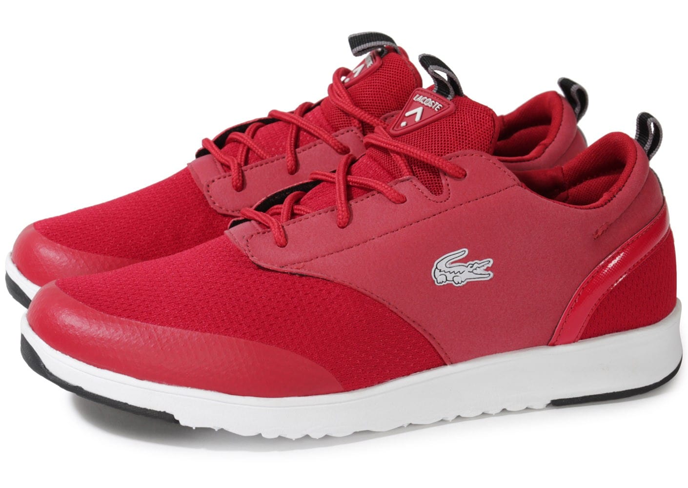 basket lacoste rouge